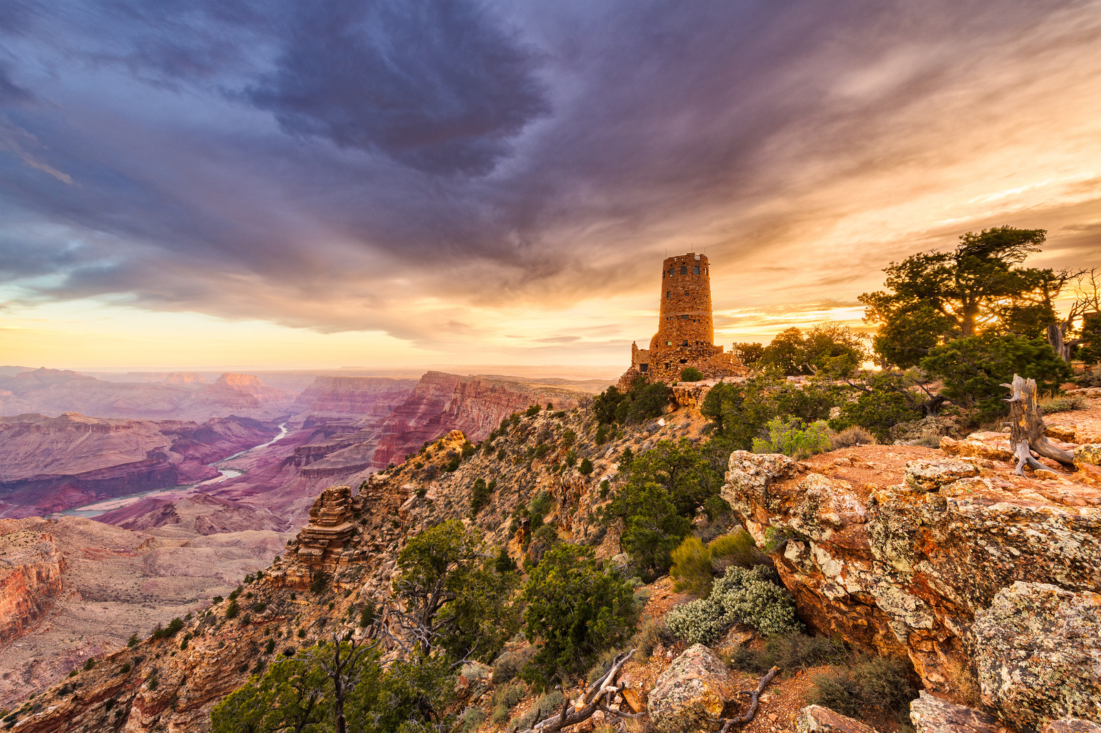 Desert View Watchtower in the Grand Canyon