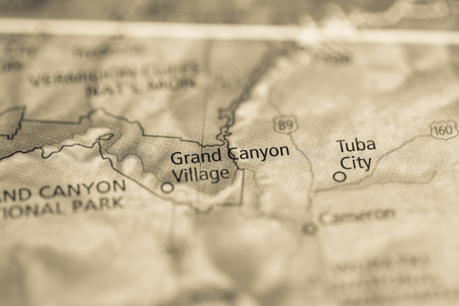Map of the Grand Canyon
