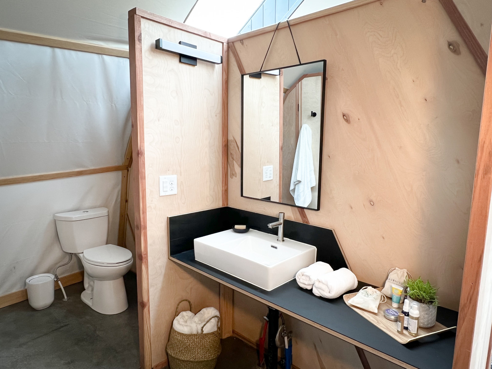 Backland Glamping Tent Bathroom