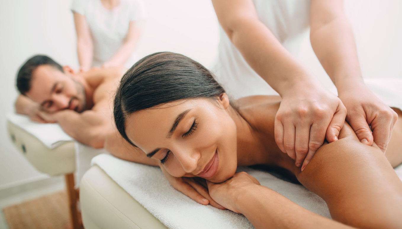 couple getting a massage